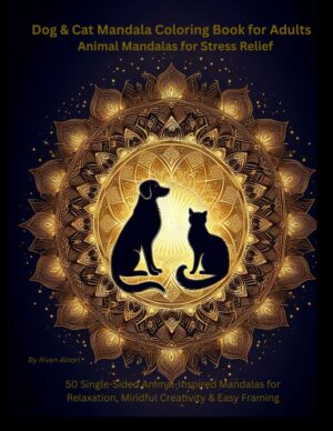 dog & cat mandala coloring book for adults front dog & cat mandala coloring book for adults front